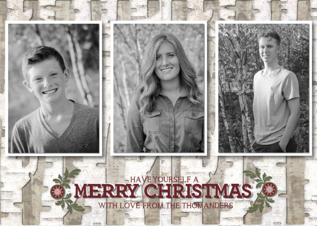 Digital Christmas Cards using Christmas Past