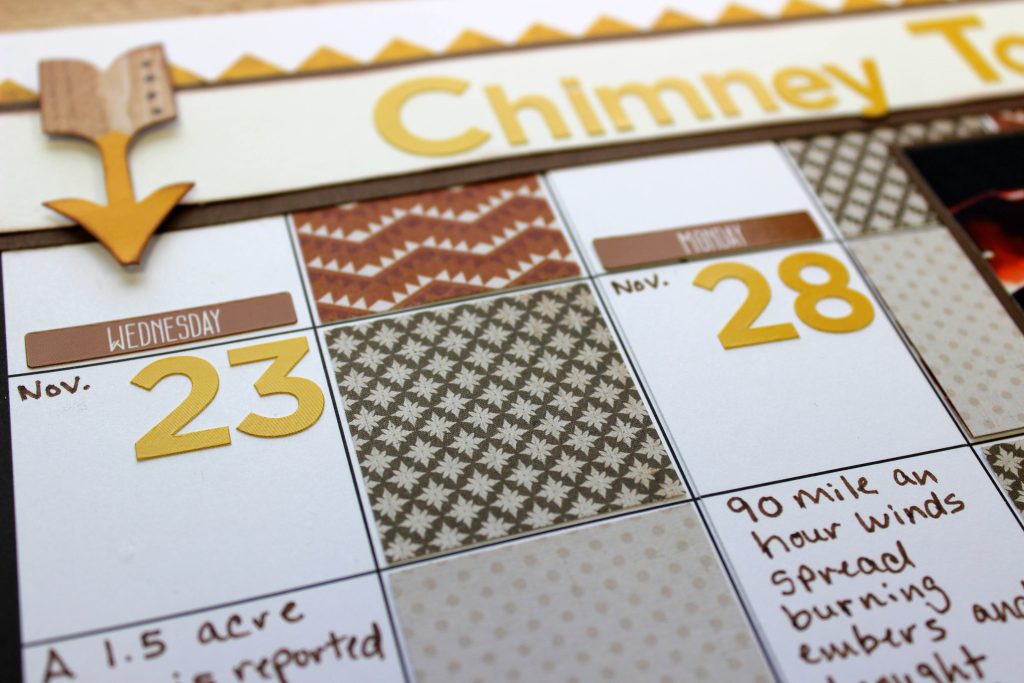 Using Calendar Grid Scrapbook Pages to Record Historic Events