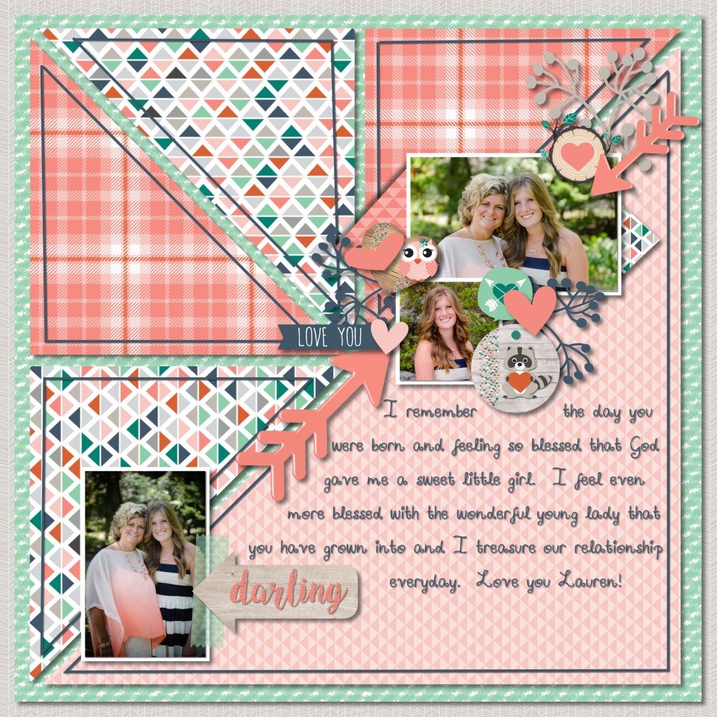 Digital Scrapbook Layouts using Woodland Whimsy