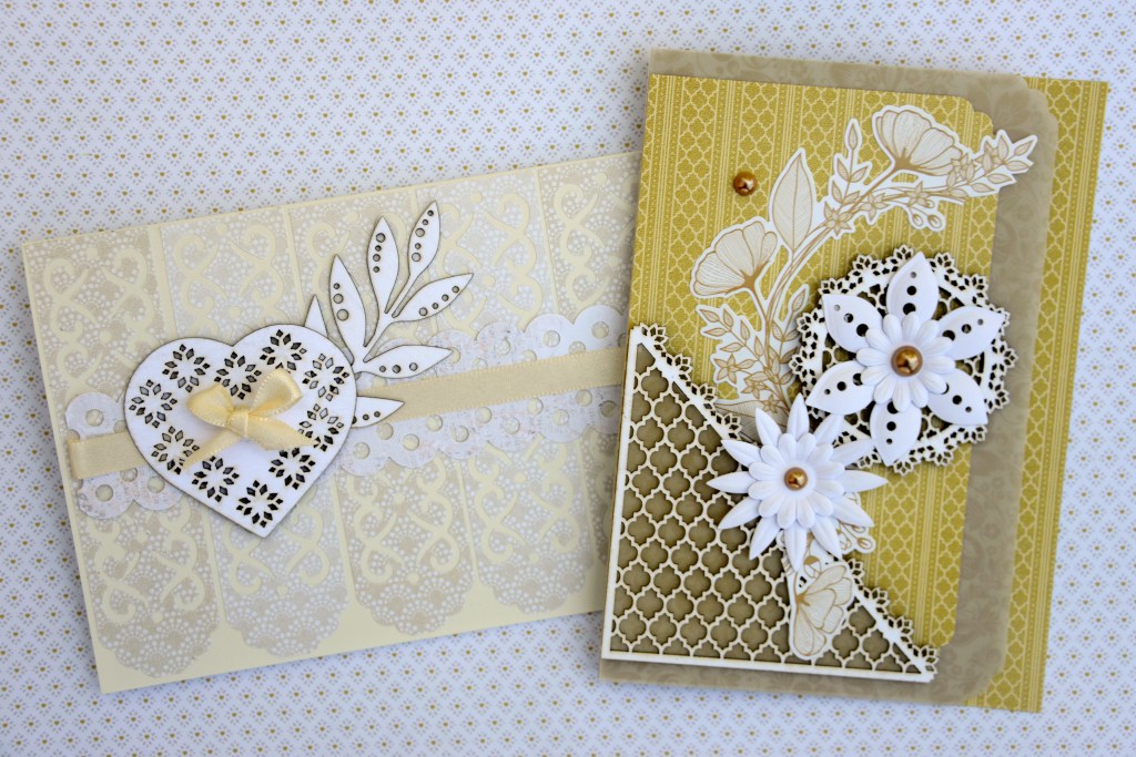 Luxurious Layered Cards using Forever Yours Scrapbook Collection