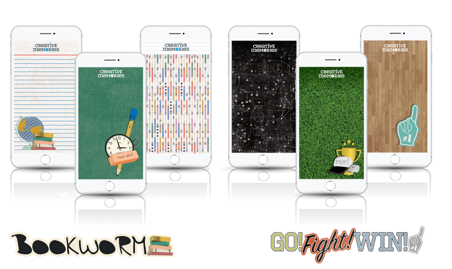 6 Free Wallpapers – Bookworm & Go! Fight! Win!