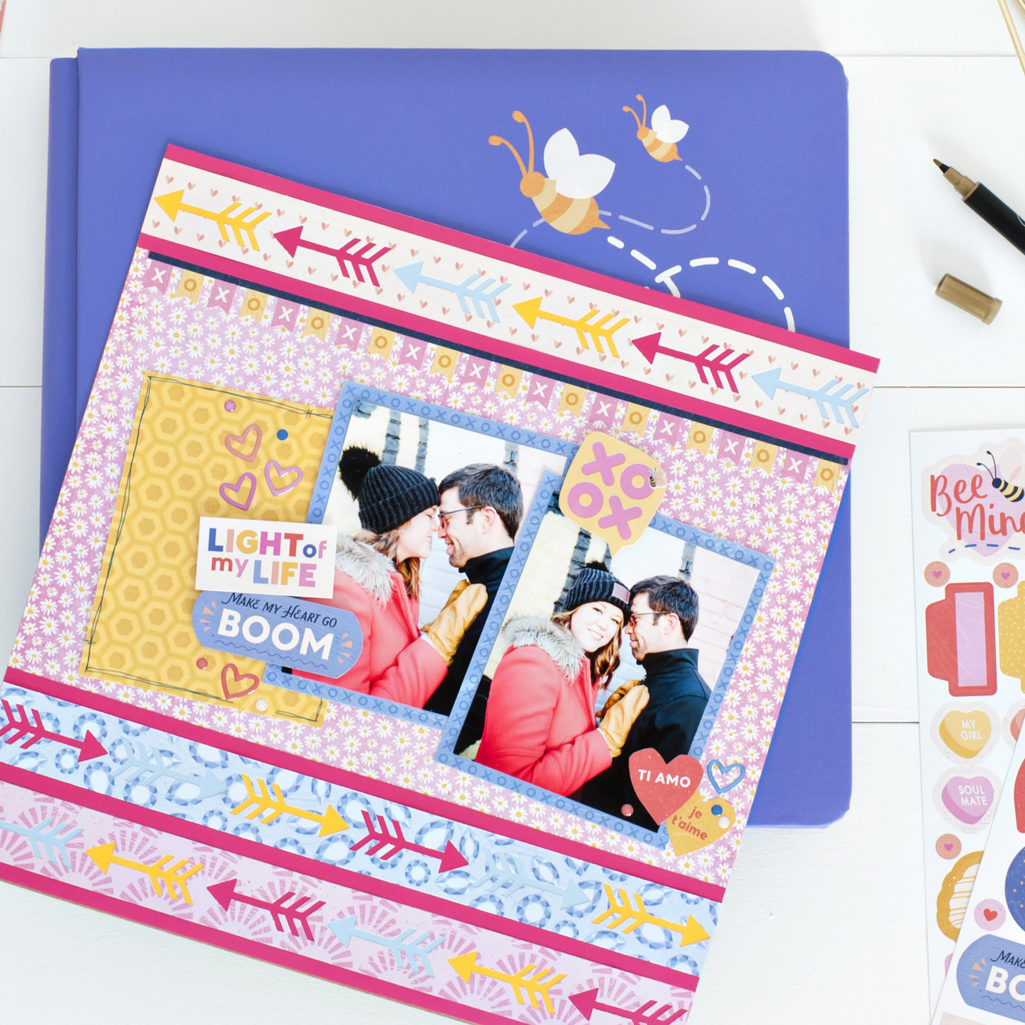 Bee Mine Arrow Border Maker Layout Finished