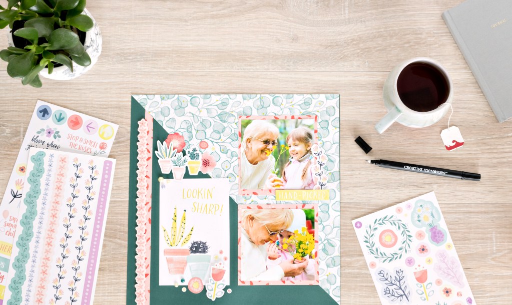 Easy One-Hour Scrapbook Layout with Full Bloom