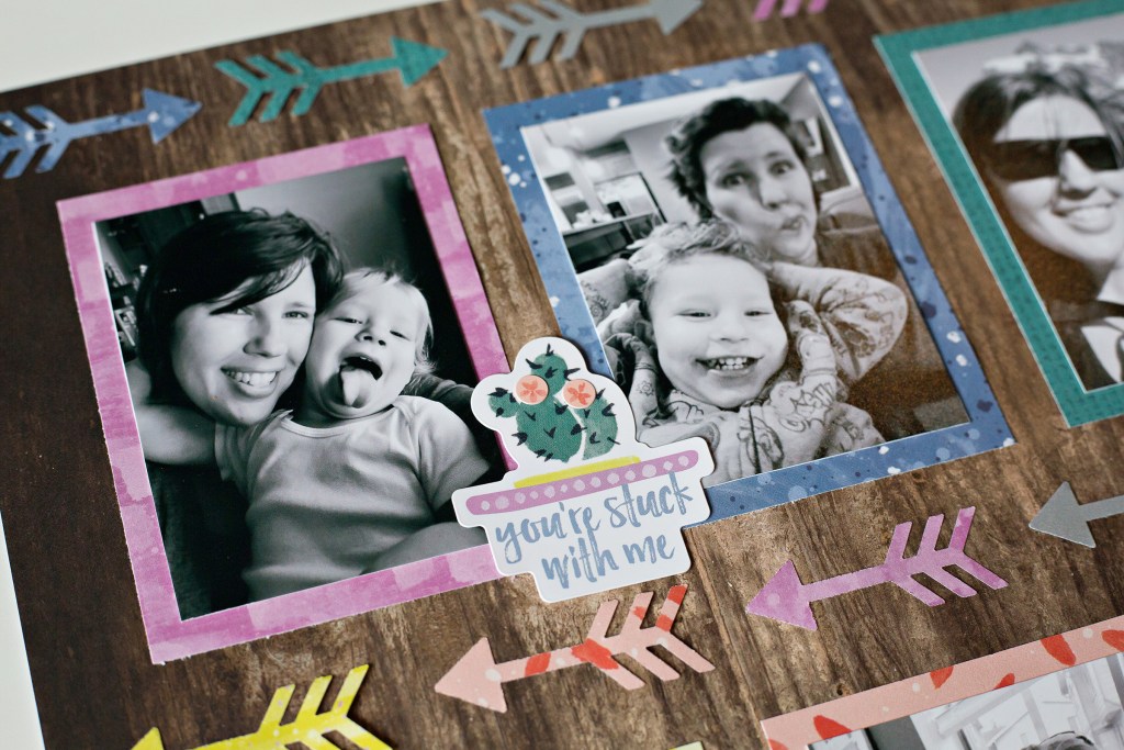 Full Bloom Layout (for Boys!) Using the Arrow Border Maker