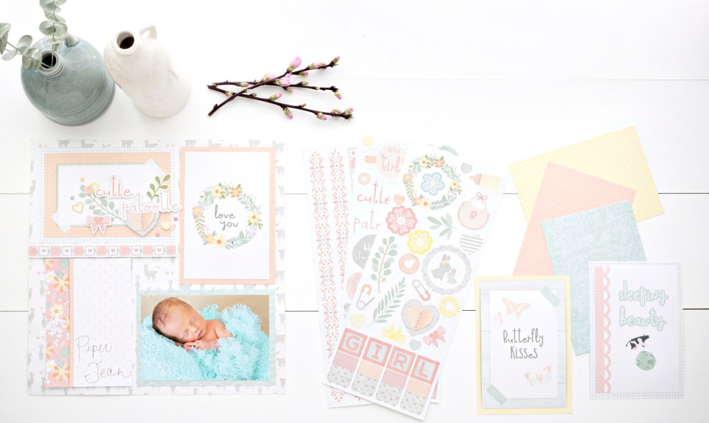 Easy-to-Make Baby Scrapbook Layout – No Cutting Required!