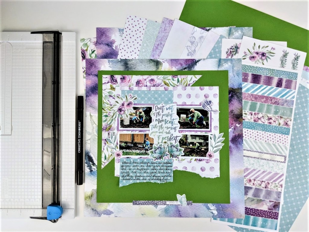 The Perfect Pair: Secret Garden Scrapbook Collection & Leaf Green Cardstock