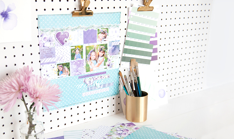 Sneak Away to Serenity with the Secret Garden Watercolor Scrapbook Layout