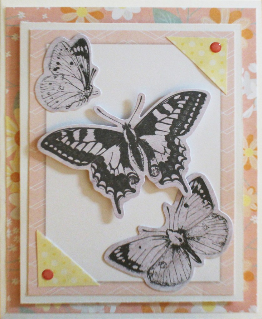 Create a Butterfly Card Using the Little Lamb Baby Collection!