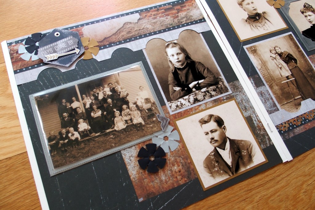 Materialize Your Memories with this Vintage Predesigned Scrapbook Layout