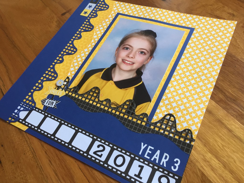 Mark Each New Year with this School Title Scrapbook Page