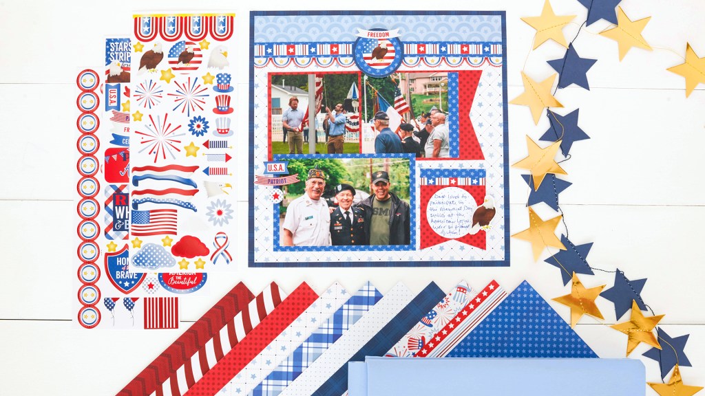 Salute to Service With This Patriotic Scrapbook Layout