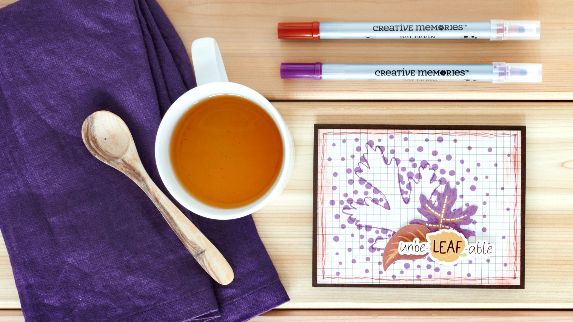 Finesse With Foliage: Leaf Card Technique With Scrapbooking Pens