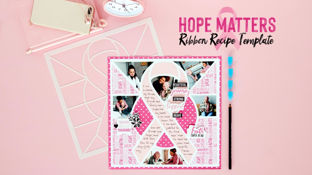 Represent a Symbol for Hope, Strength and Awareness: Breast Cancer Scrapbook Layout