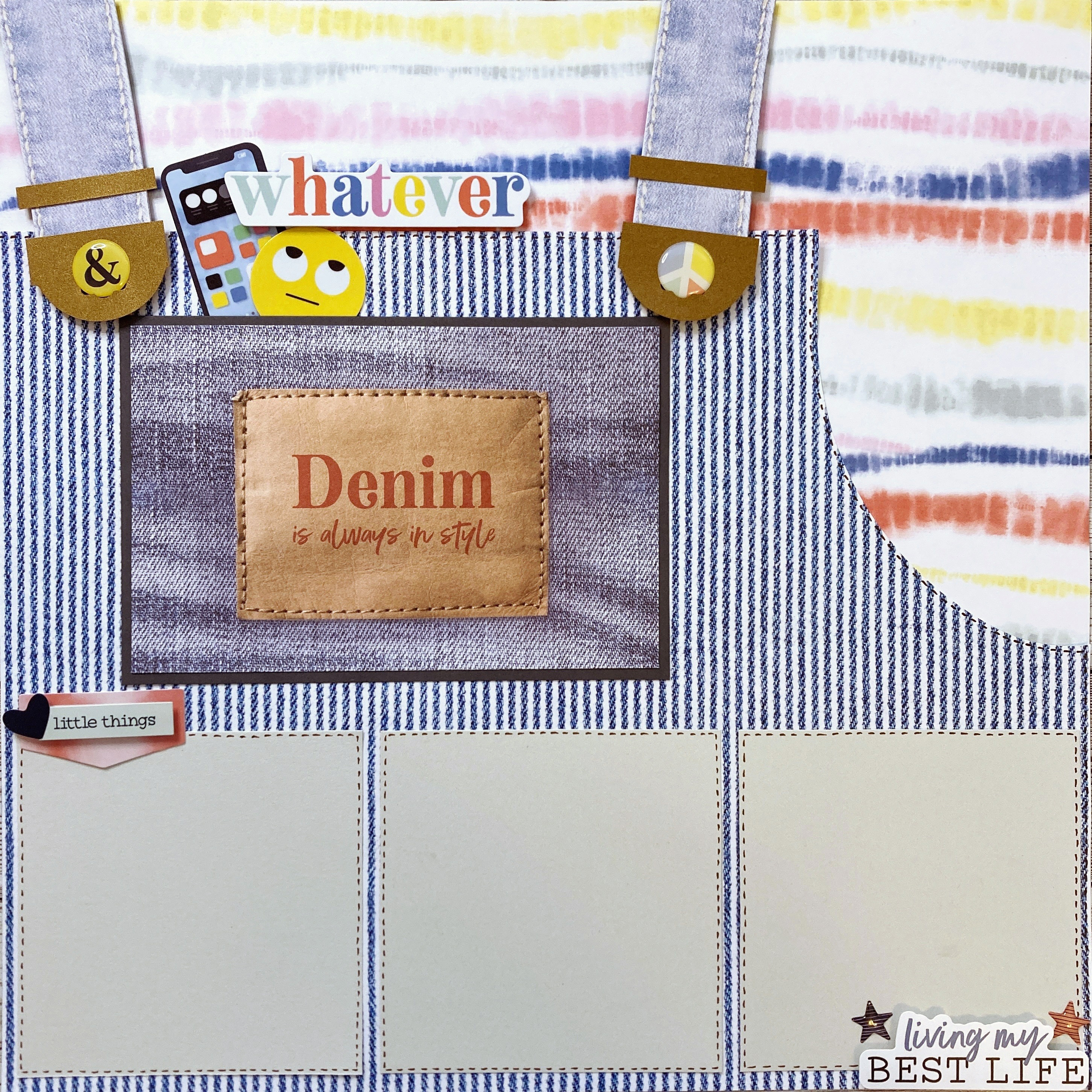 Strap on Style With This Overalls Scrapbook Layout