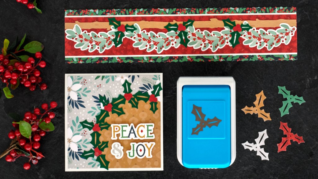 Behold Beautiful Boughs With These Holly Crafts: Christmas Scrapbook Borders and Card