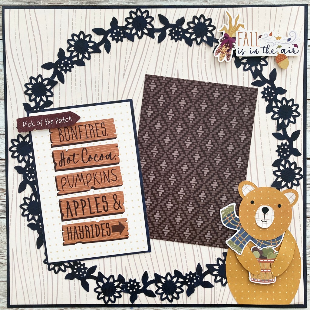 Snuggle Down With This Fall Scrapbook Layout And Bear Craft