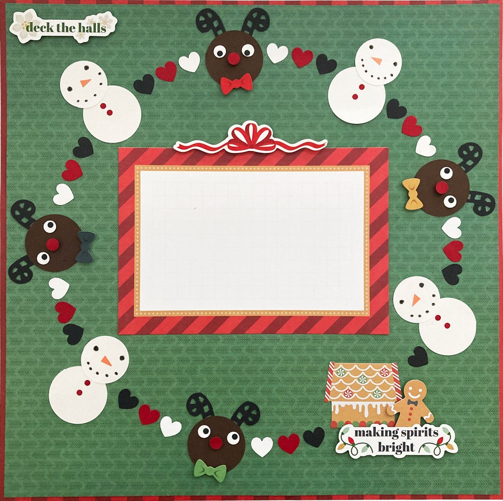 Gather ’Round the Merriment: Christmas Scrapbook Layout With a Wreath Making Technique