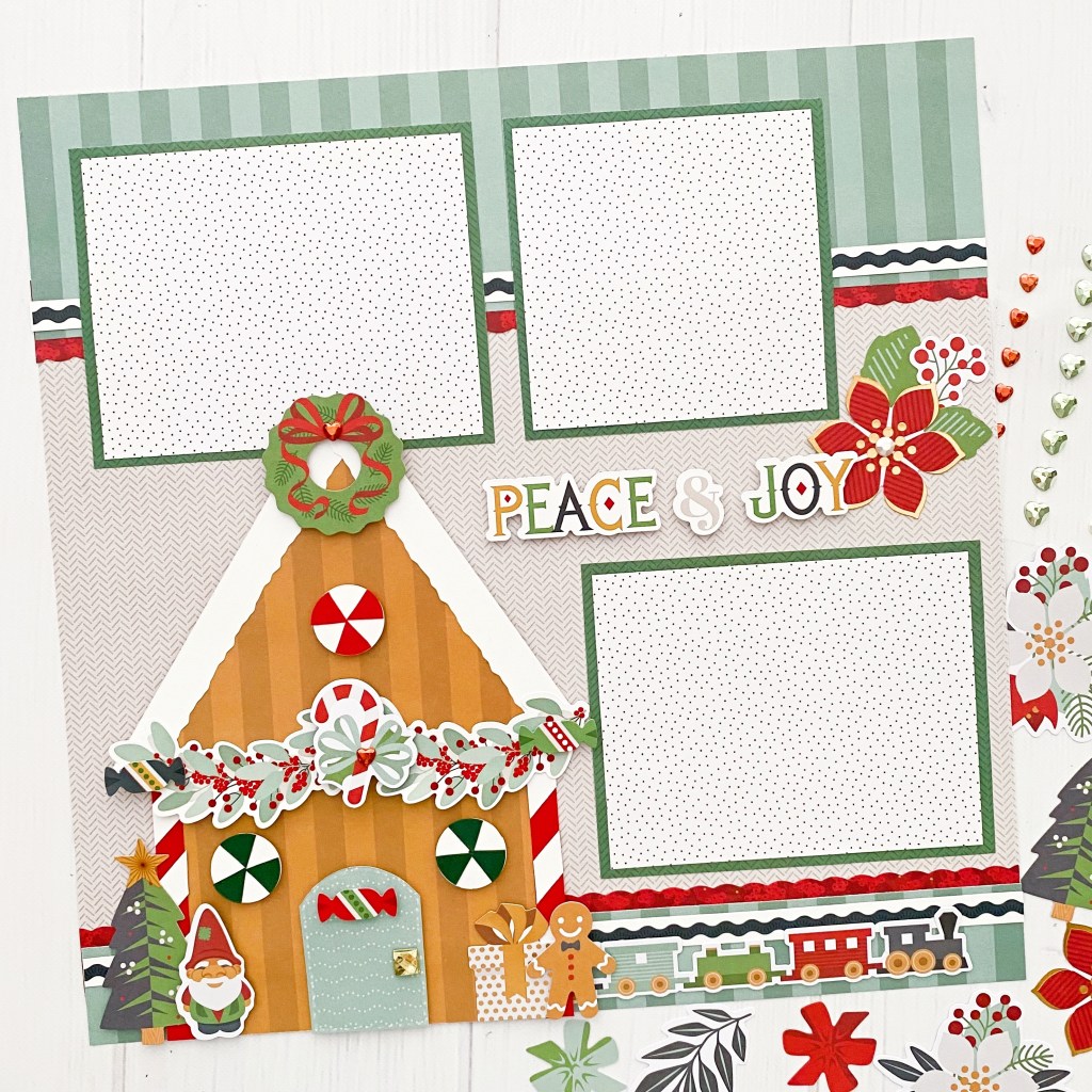 This Christmas Scrapbook Layout Is Baking Spirits Bright With a Gingerbread House Craft