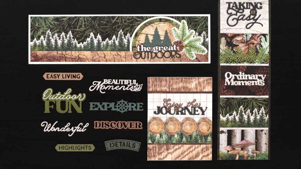 Relive Out-and-About Moments With These Forest Scrapbook Borders and DIY Card Featuring Laser Cut Titles