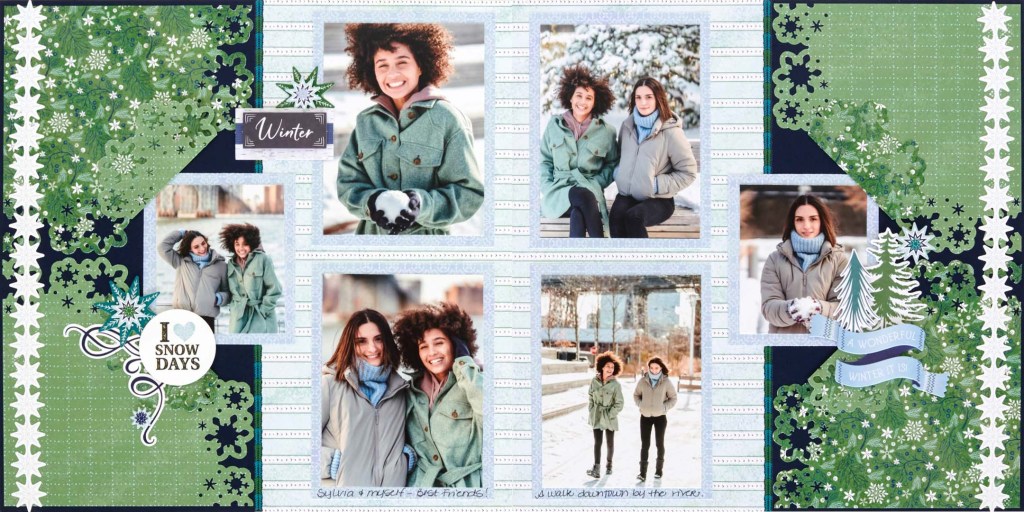 Say Hooray to Snow Days With This Two-Page Winter Scrapbook Layout