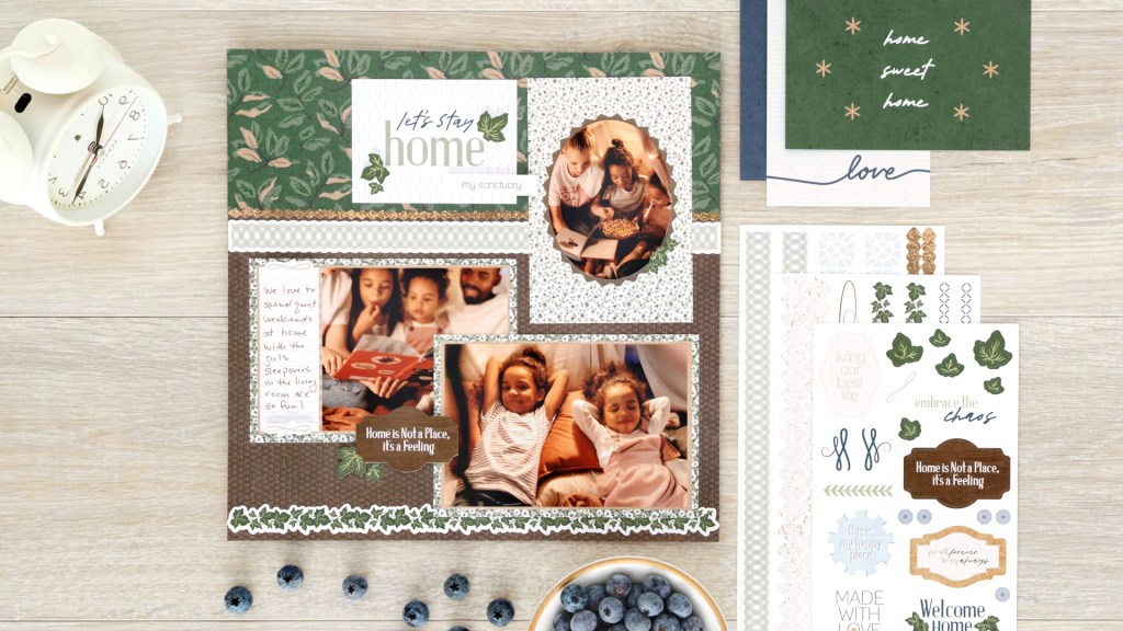Channel Your Inner Homebody With This One-Page Home Scrapbook Layout