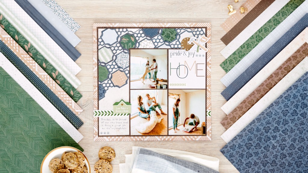 Open to a Warming and Welcoming Backdrop With This Home Scrapbook Layout