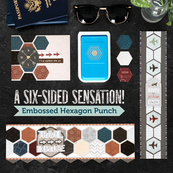 Explore And Adore These Travel Scrapbook Ideas Featuring Hexagon Scrapbook Designs