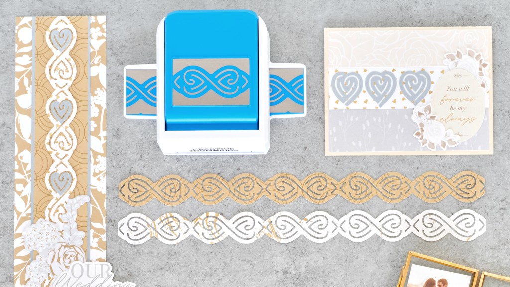 Cherish Your Always And Forever: Infinity Heart Borders and Wedding Scrapbook Card