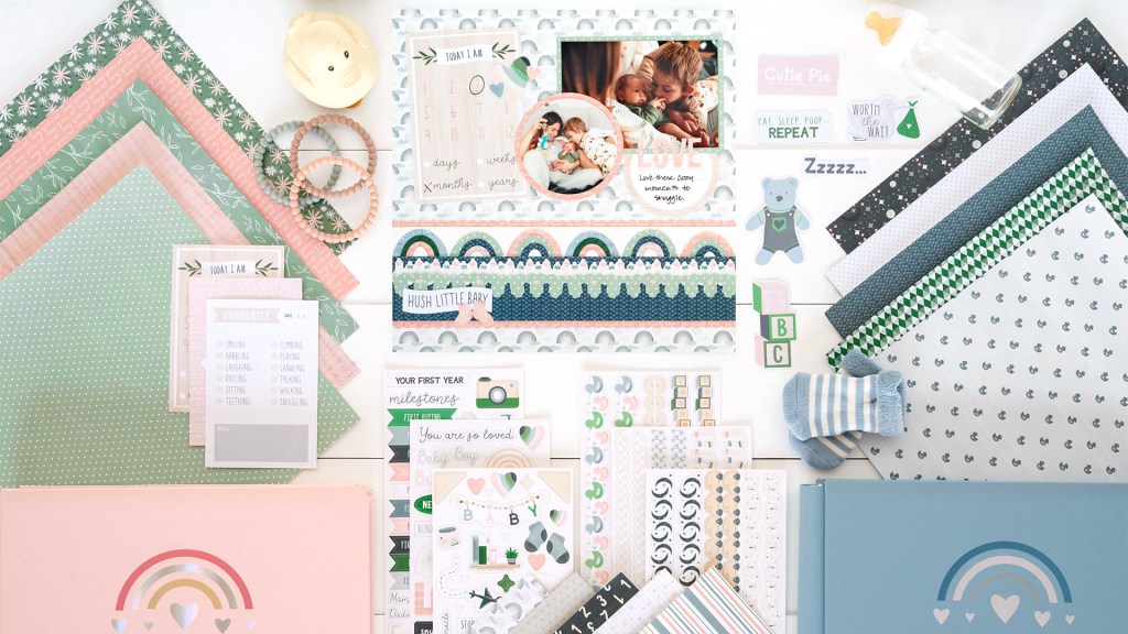 Creatively Cuddle The Sweetest Moments With This Baby Themed Scrapbook Layout