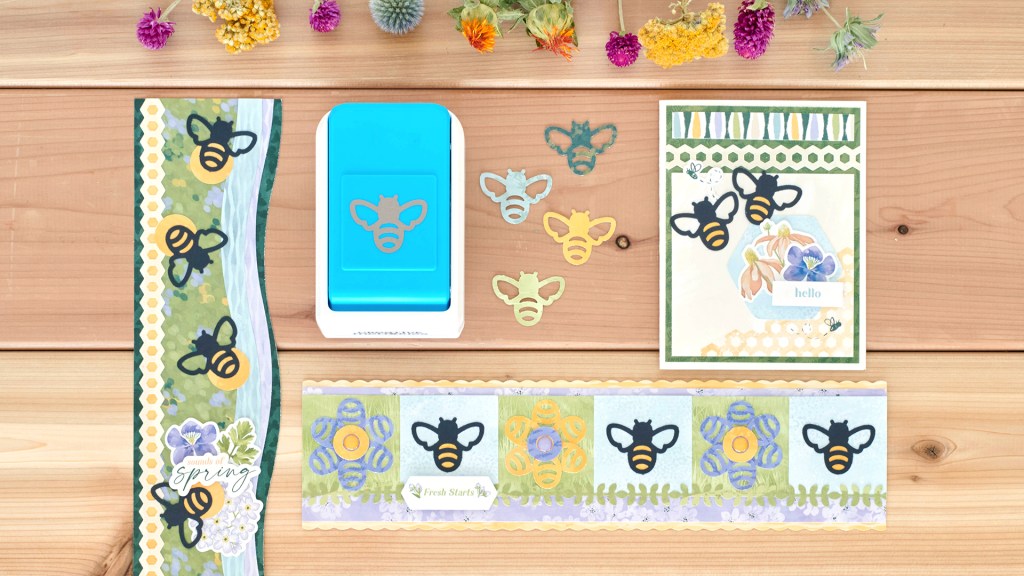 Buzzin’ With Detail: Bee Scrapbook Borders And DIY Card