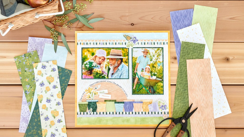 Have a Green Thumb of Fun With This Garden Scrapbook Layout
