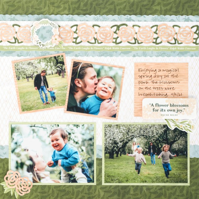 Create A Bouquet Of Memories: Spring Scrapbooking Layout With Rose 