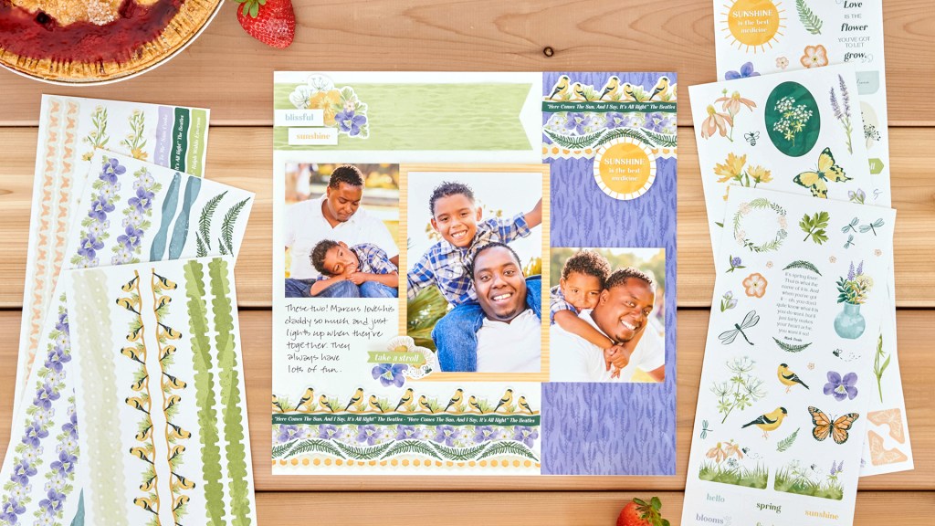 Be All Sunshine And Smiles With This Spring Scrapbook Layout
