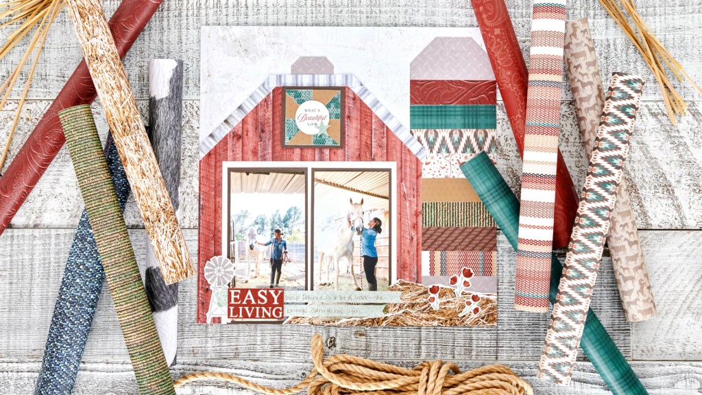 Behold A Barnyard Beauty: Farm Scrapbook Layout