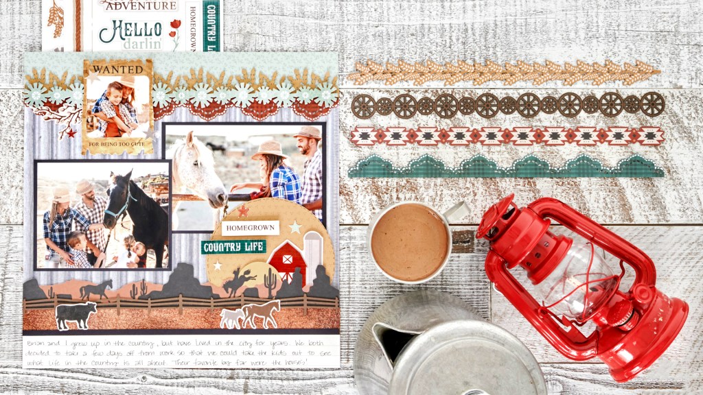 Wanted: A Rural and Really Fun Country Scrapbook Layout