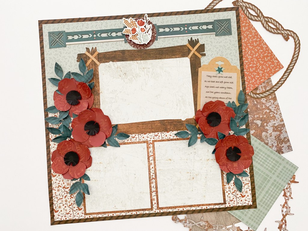 Commemorate Servicepeople With Pops of Poppies: Anzac Day Scrapbooking Idea