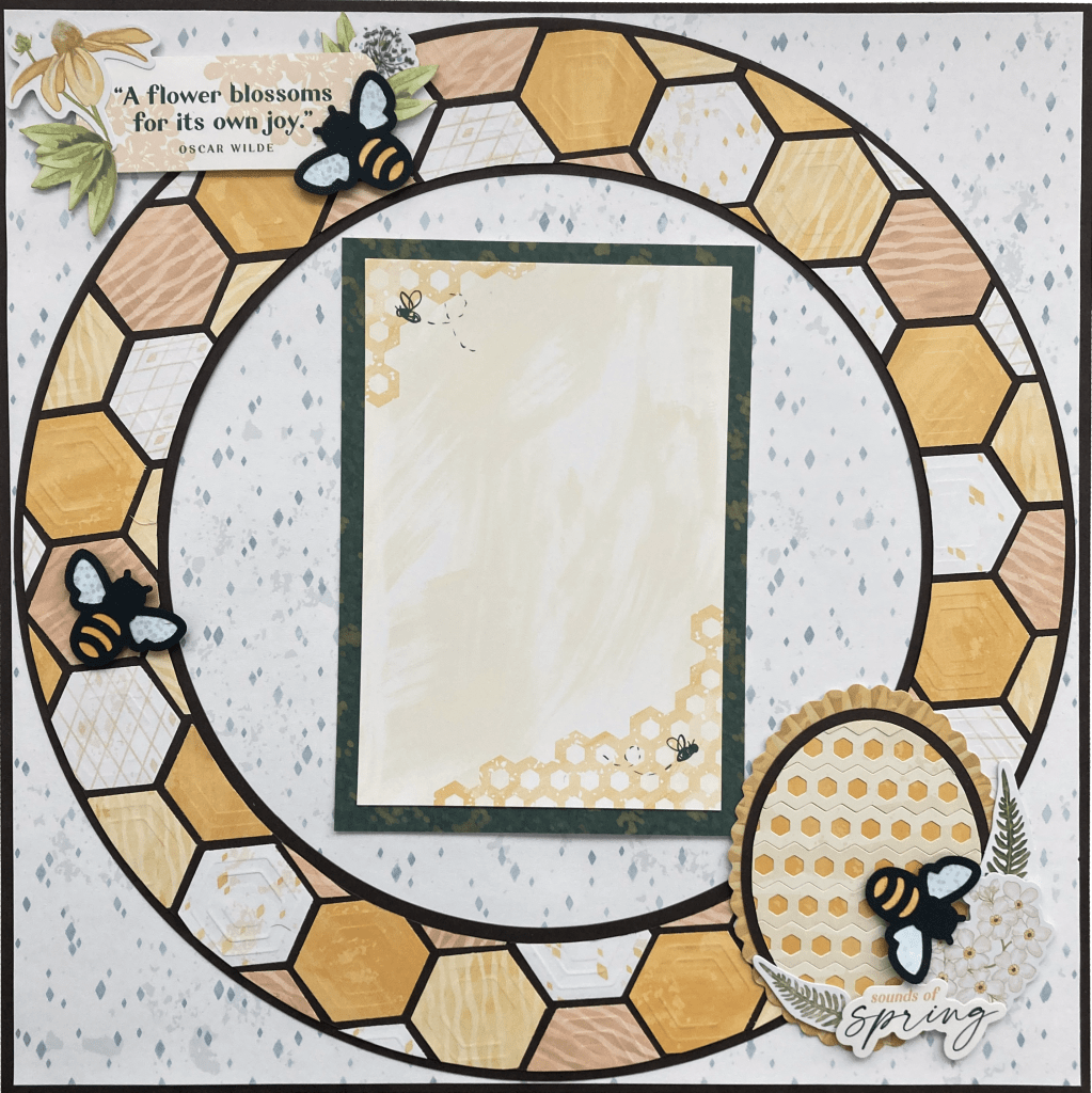 Honey-comb Through Your Memories With This Spring Scrapbook Layout