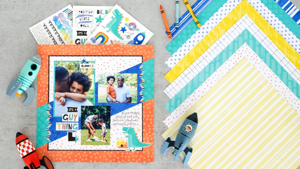 Behold Best Buds With This Father And Son Scrapbook Layout