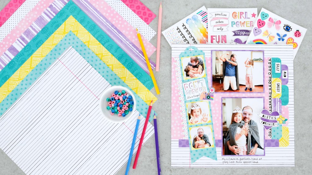 Be Silly And Sassy With This Girl Scrapbook Layout