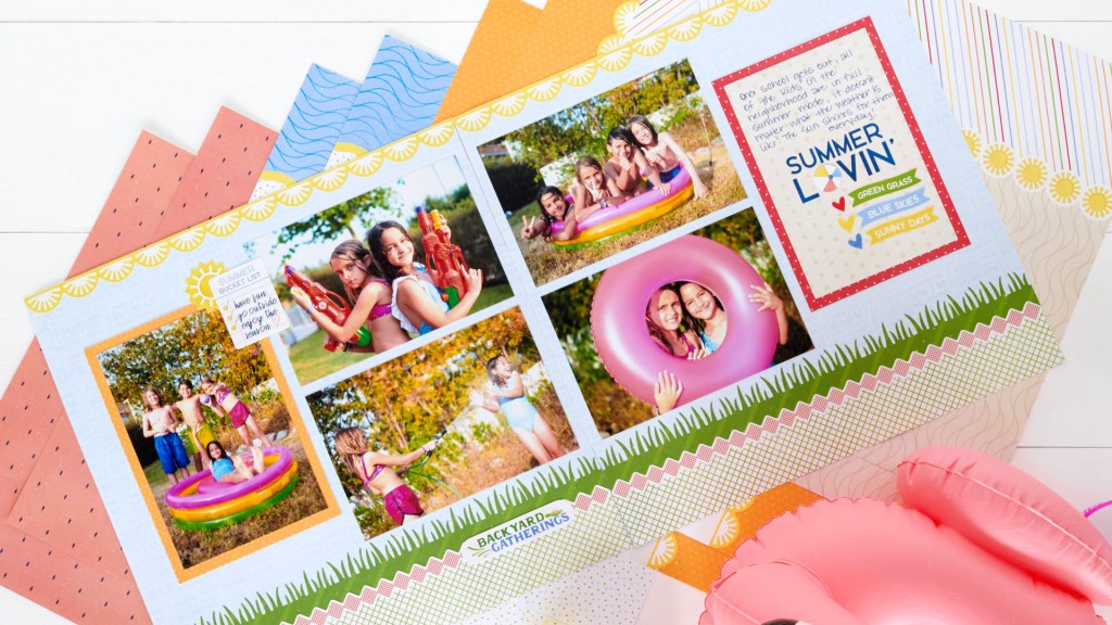 Sit Back And Soak Up Easy Creativity With This Summer Scrapbook Spread