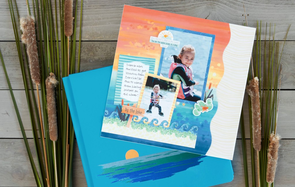 Swim In Complementary Creativity With This Water Themed Scrapbook Layout