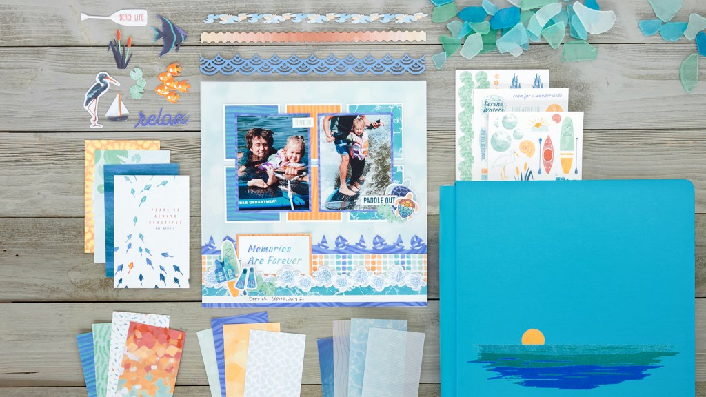 Paddle Toward A New Project With This Water Themed Scrapbook Layout