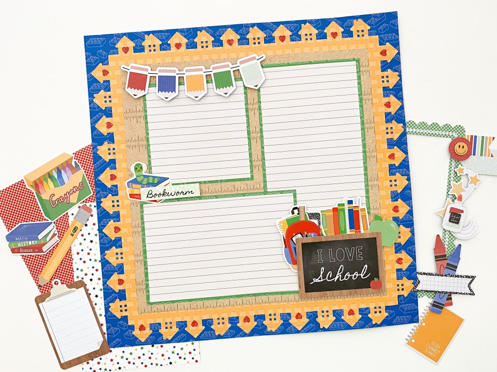 For A Love Of Learning: School Themed Scrapbook Layout