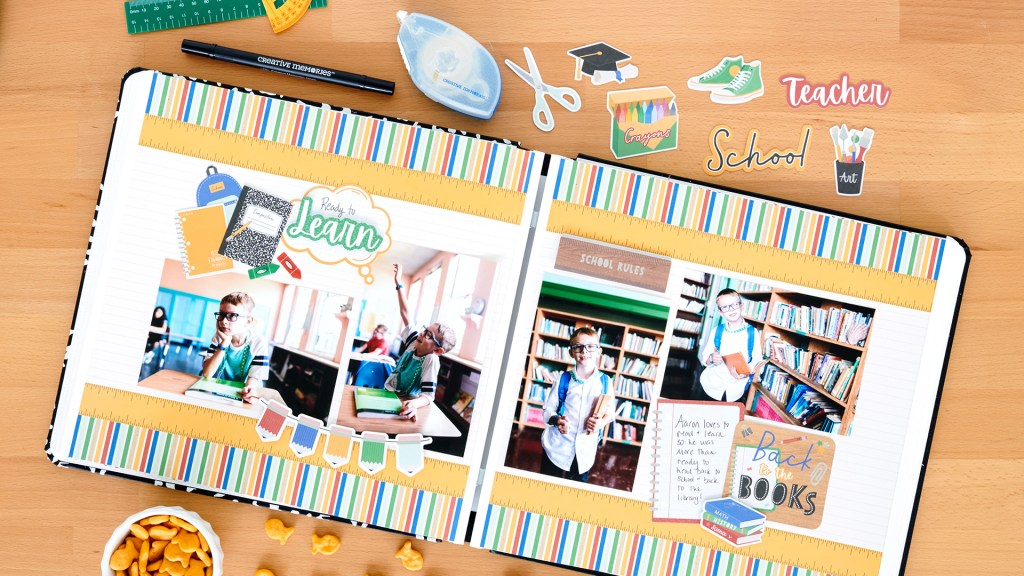 A Lesson In Quick And Easy Creating: Fast2Fab™ School Scrapbook Spread