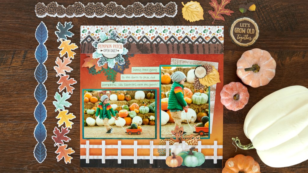 Hello, Gourd-geous: Fall Scrapbook Layout