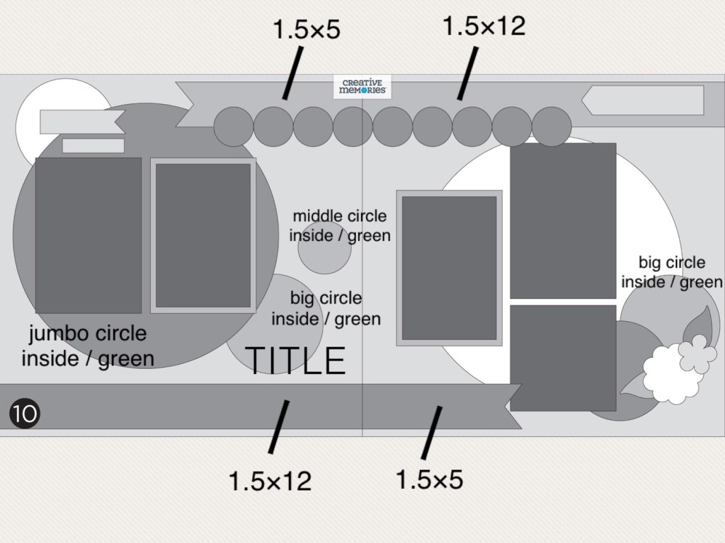 Two-page gray tonal sketch with guideline measurements.