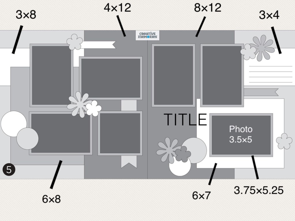 Gray tonal two-page sketch with guideline measurements.
