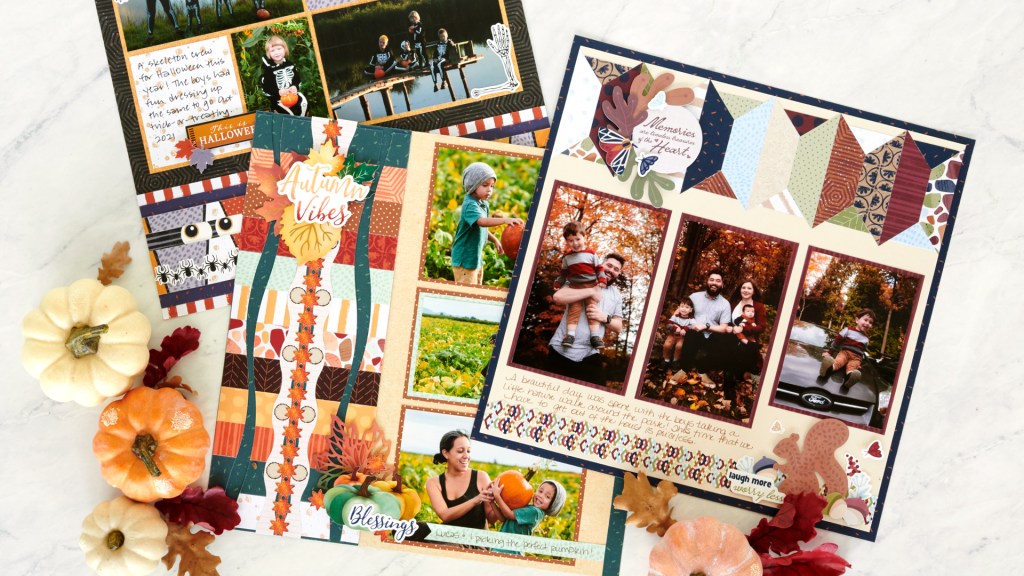 #2022SeptemberBONUS Challenge: 3 Shades of the Seasons Layouts