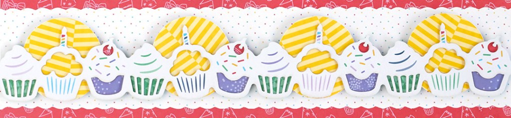 Cupcake themed scrapbook border.