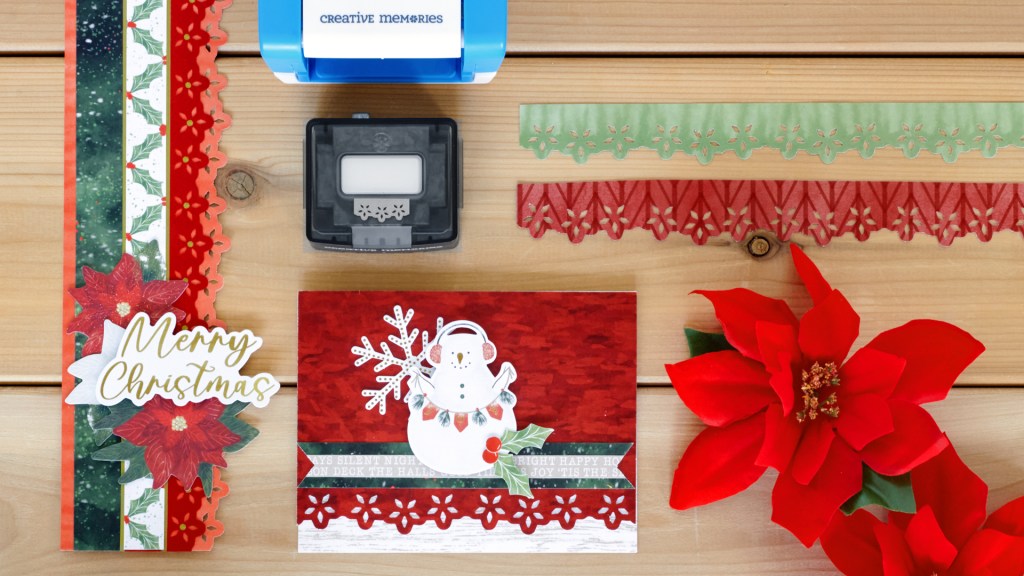 Plant Festive Florals With These Christmas Scrapbook Borders and DIY Card